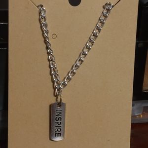 Metal stamped necklace